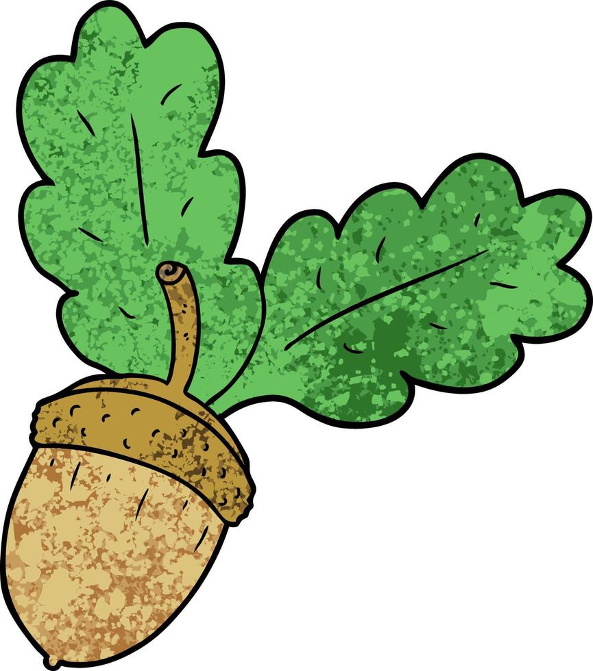 cartoon acorn icon vector