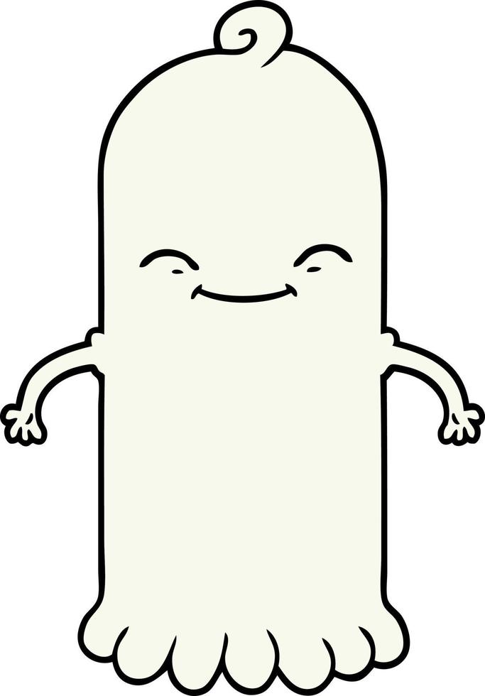 cartoon ghost character vector