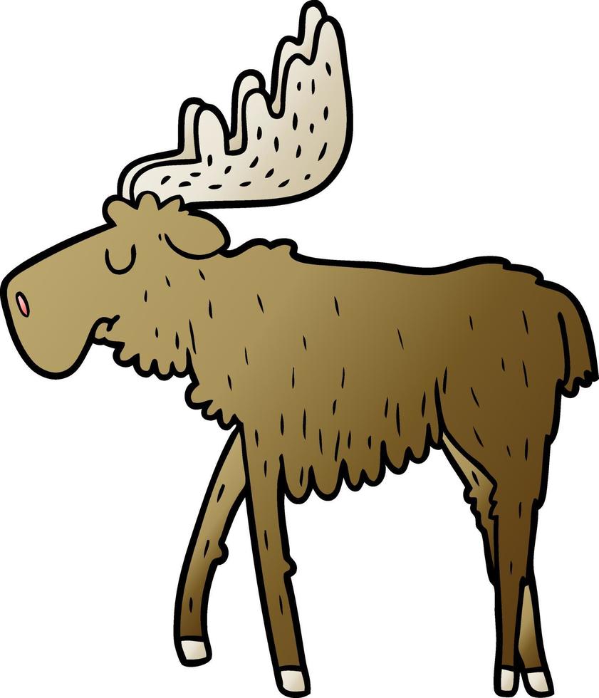 cartoon moose character vector