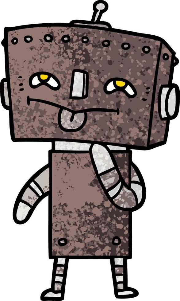 personaje de robot de dibujos animados vector