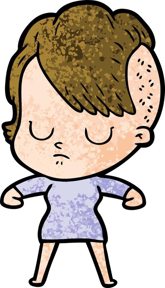 cartoon woman character vector