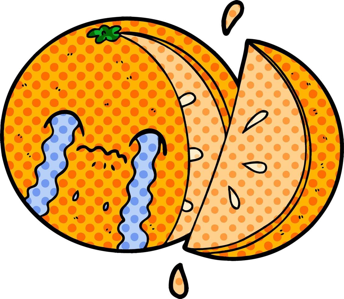 vector de dibujos animados naranja
