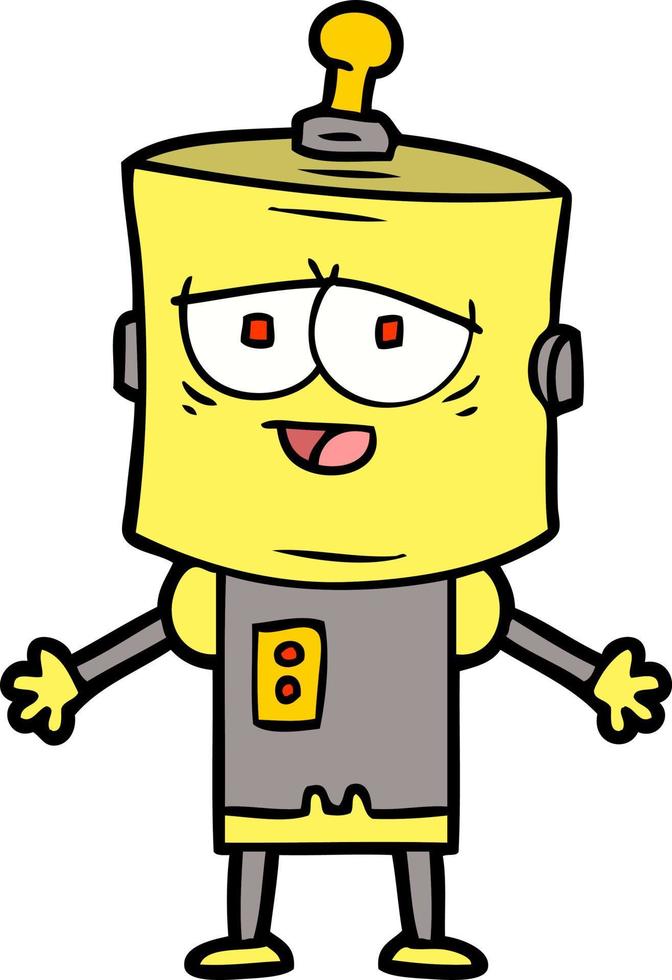 personaje de robot de dibujos animados vector