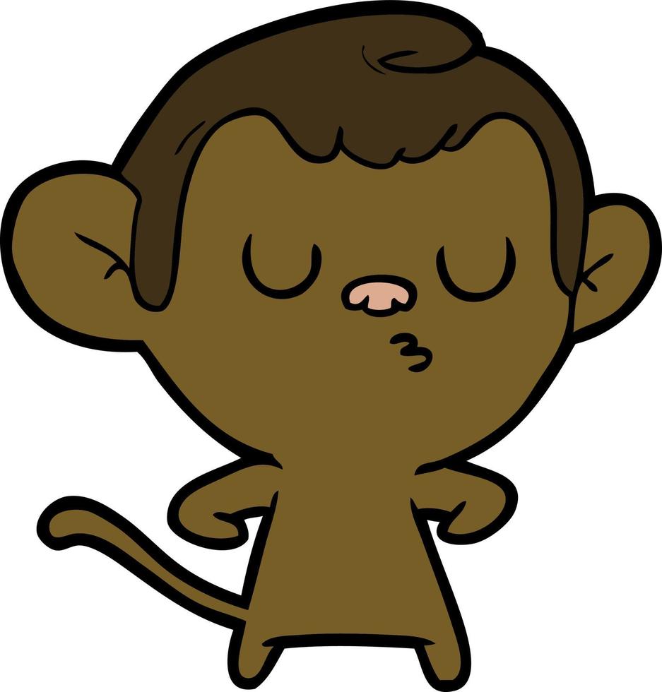 cartoon monkey character vector
