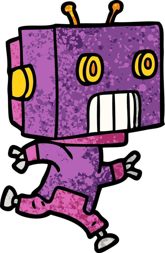 personaje de robot de dibujos animados vector