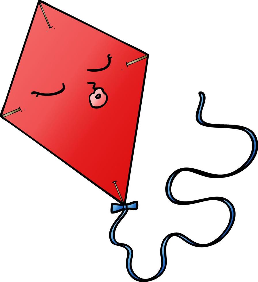 cartoon kite character vector