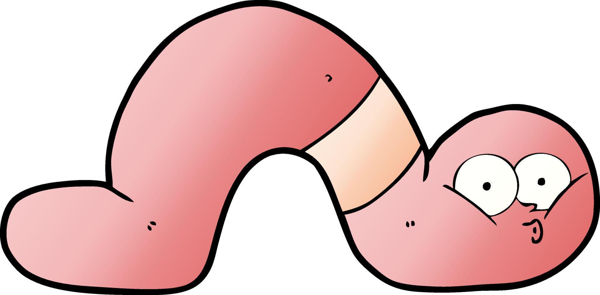 cartoon worm character vector