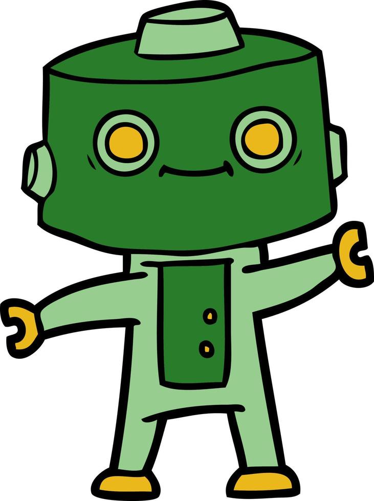 personaje de robot de dibujos animados vector