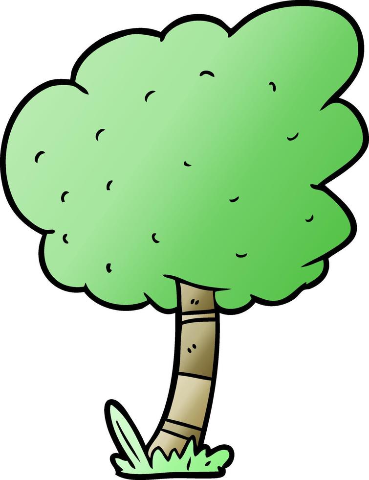 cartoon green tree vector