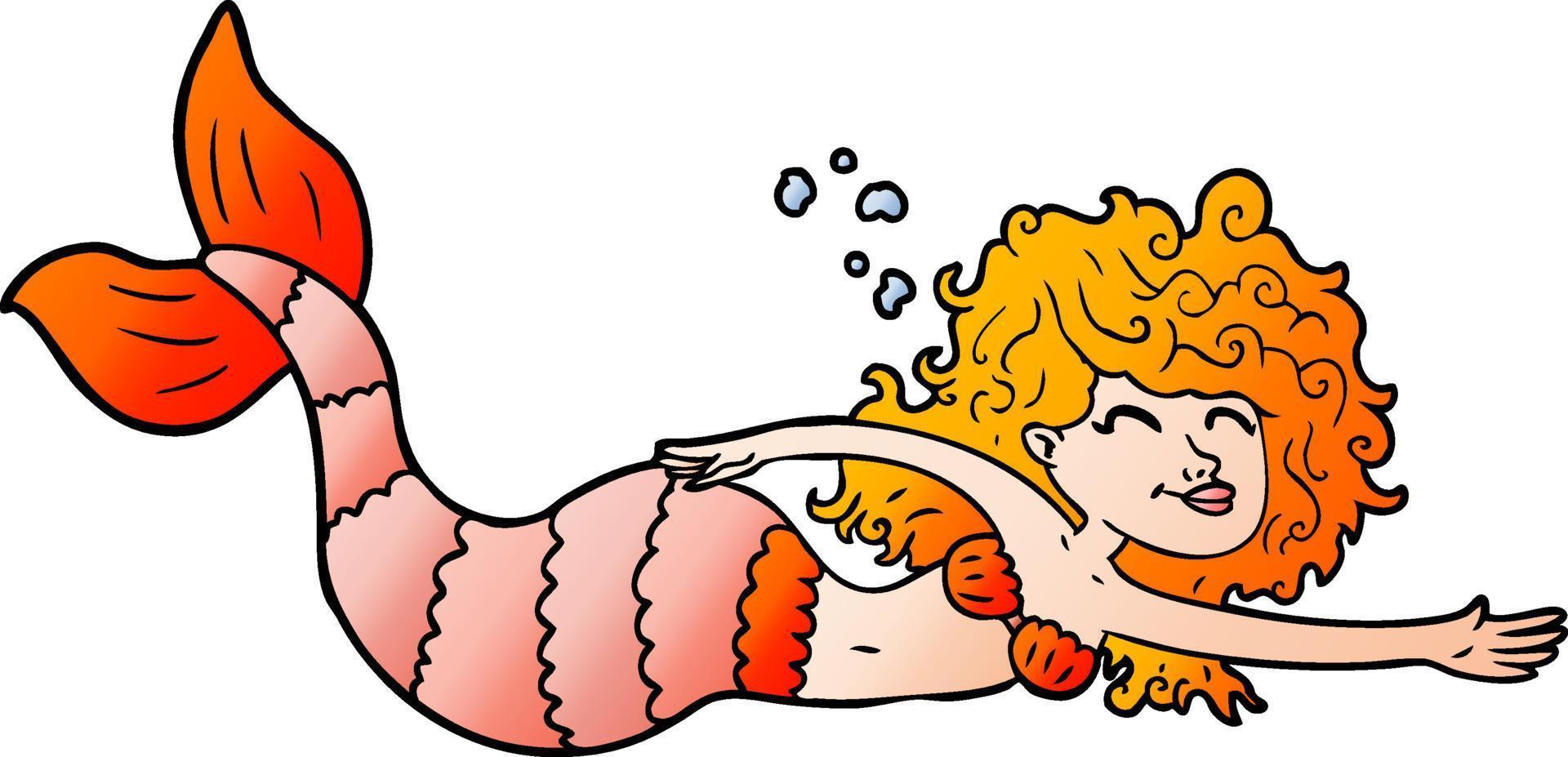 cartoon mermaid character vector