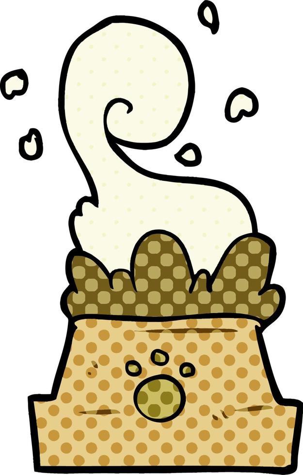 cartoon bowl of dog food vector