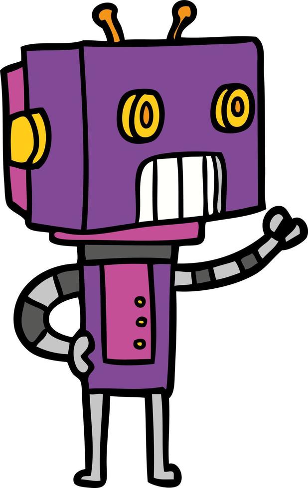 personaje de robot de dibujos animados vector