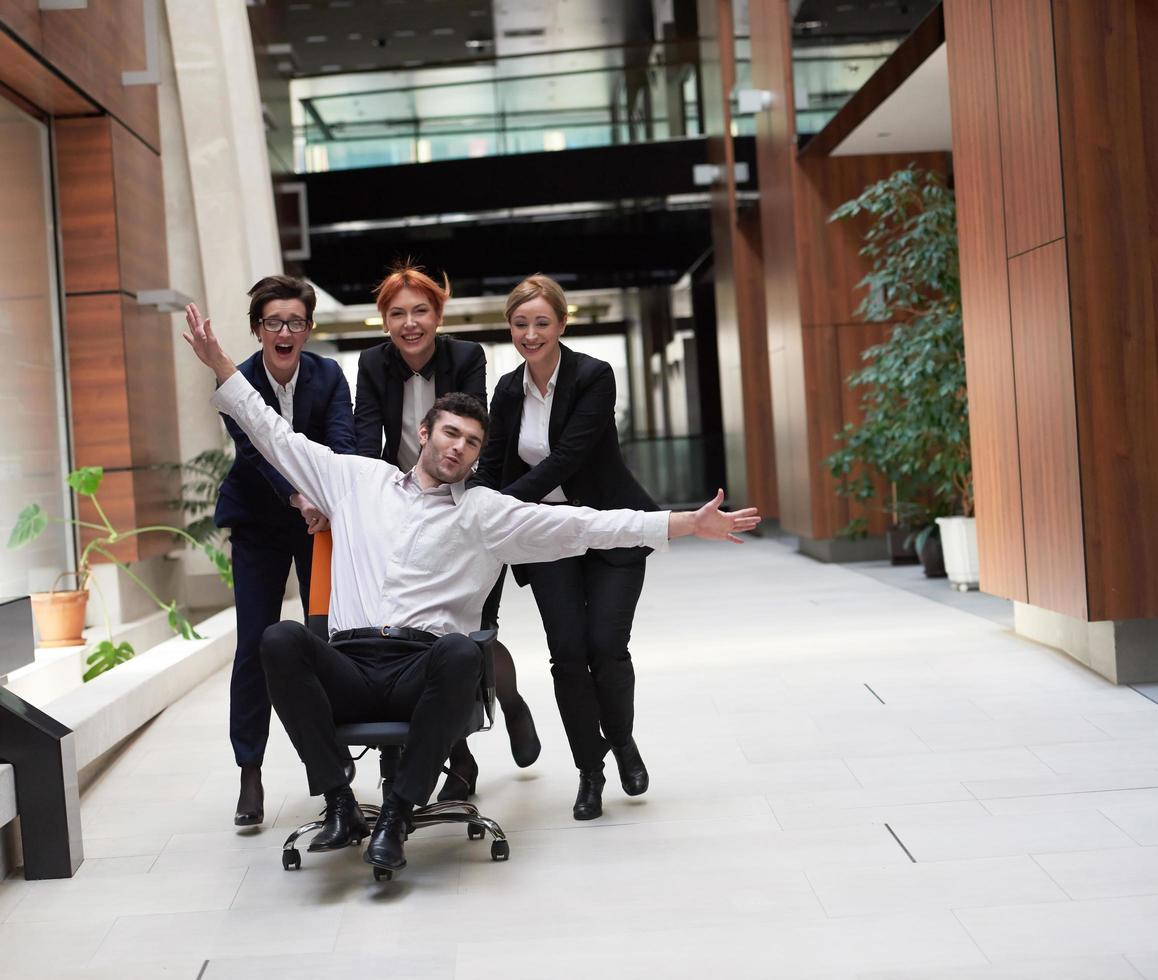 business people group have fun photo