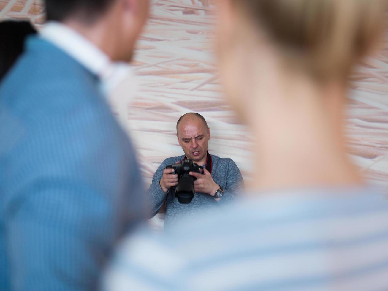 A young photographer at work photo