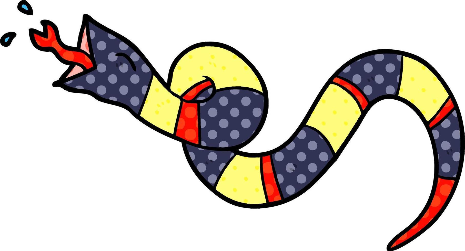 cartoon hissing snake vector