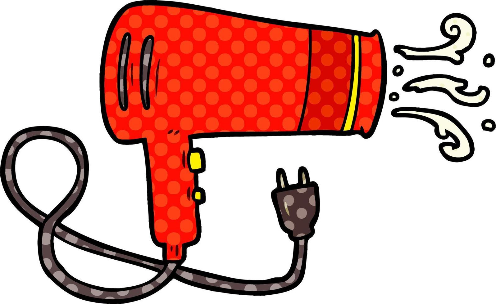 cartoon electric hairdryer vector