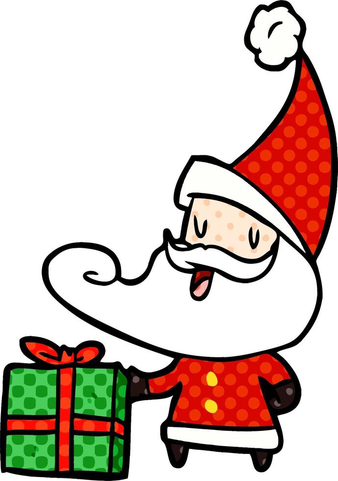 dibujos animados de santa claus vector