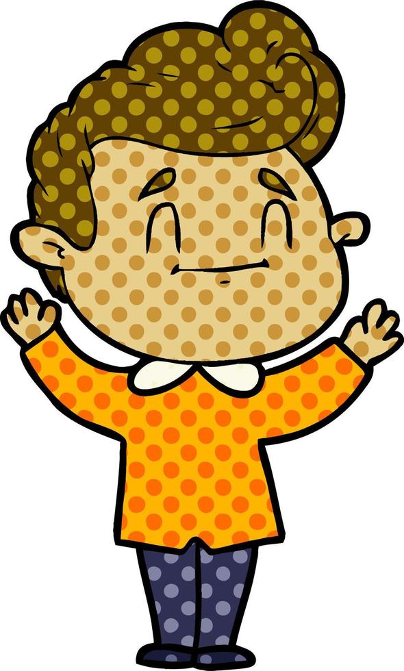 happy cartoon man vector