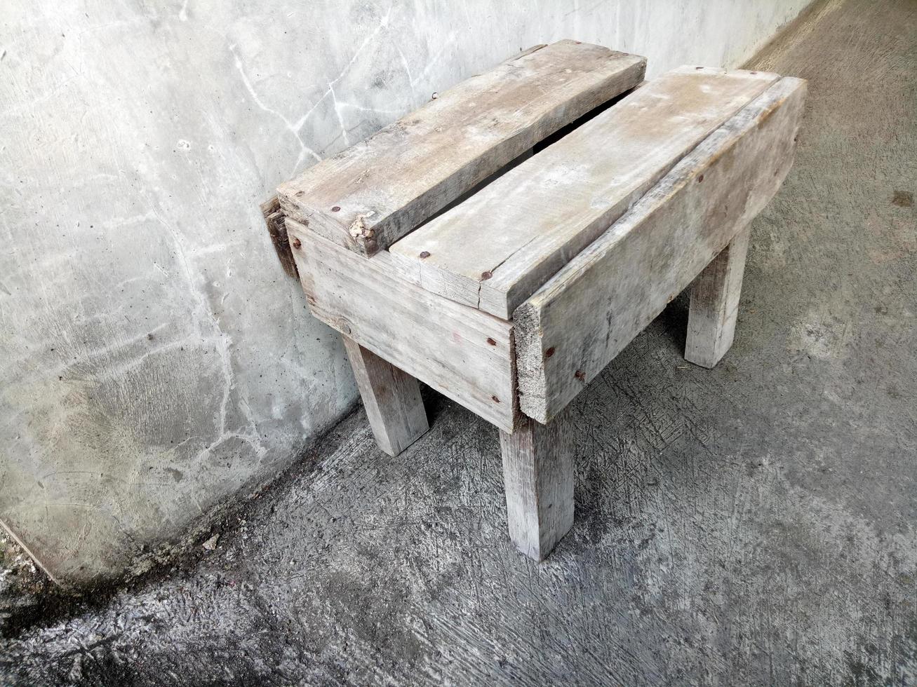 simple small chair made of wood photo