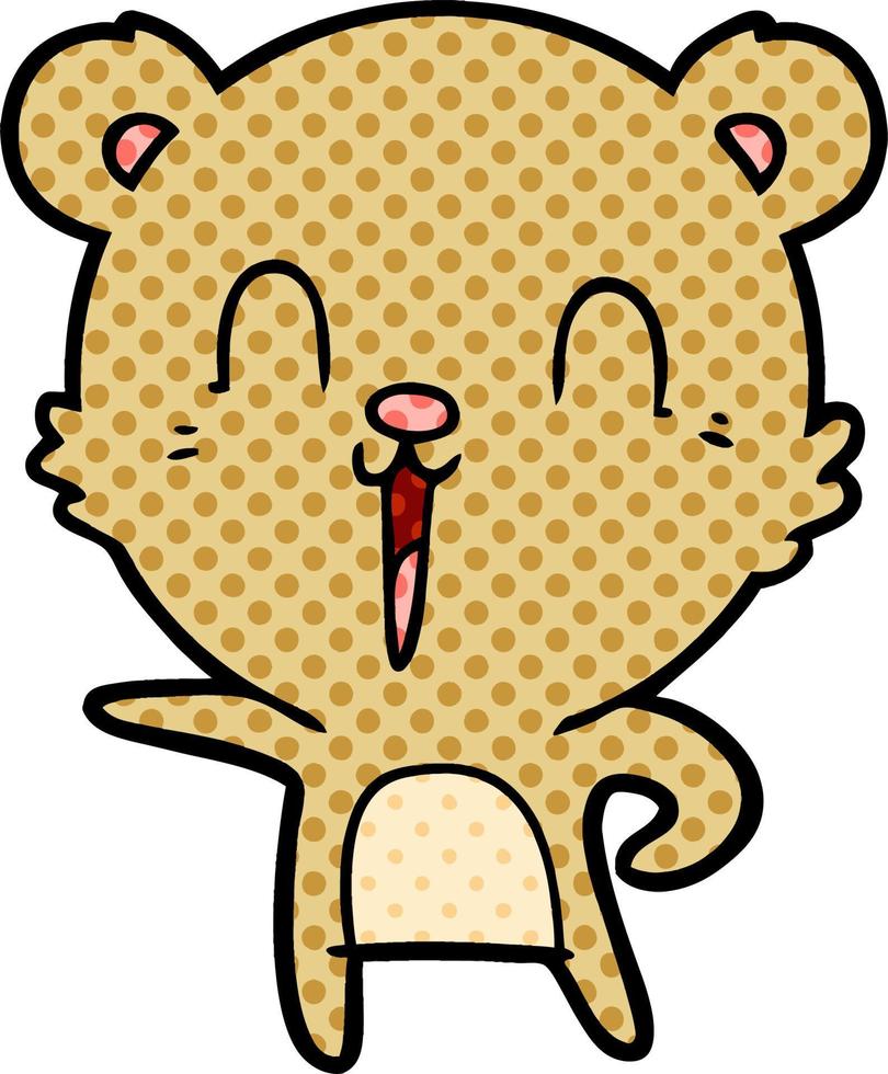 happy cartoon bear vector