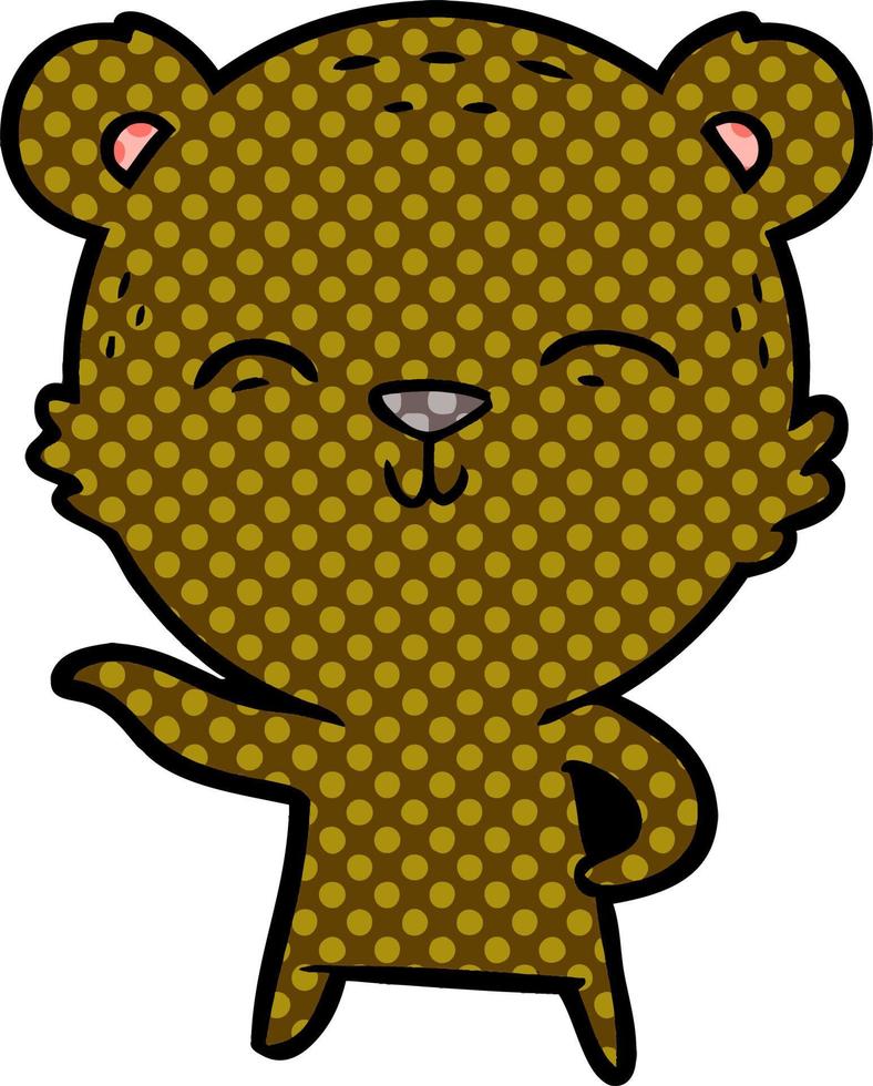 happy cartoon bear vector