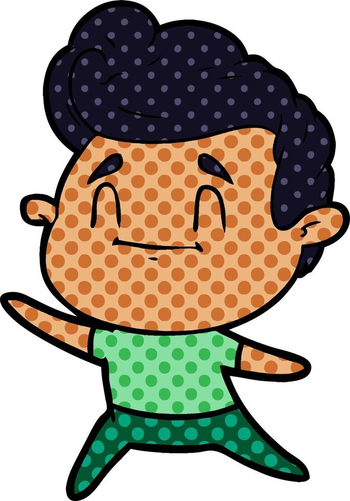 hombre feliz de dibujos animados vector