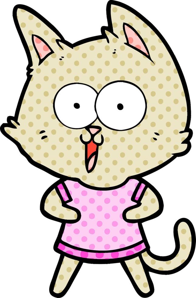 funny cartoon cat vector