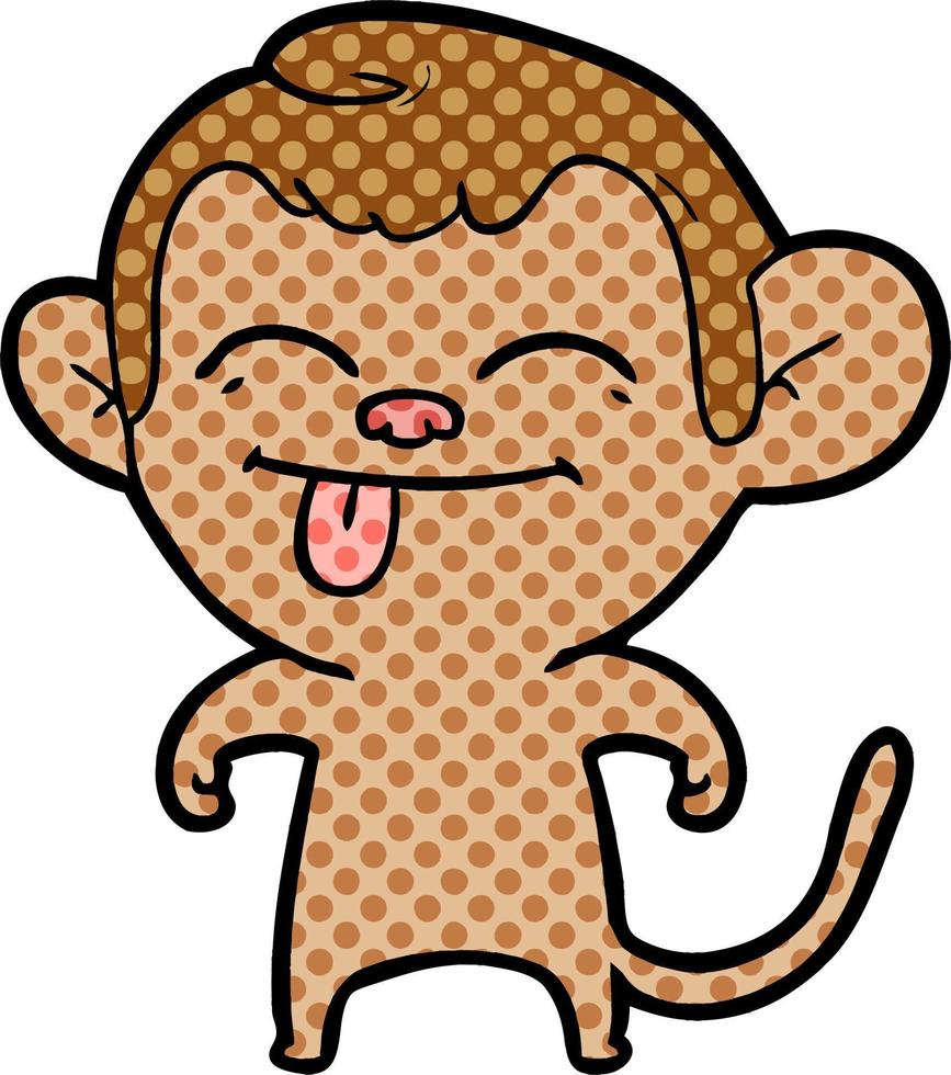 funny cartoon monkey vector