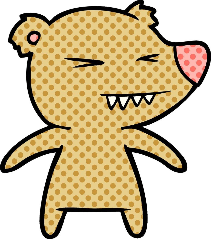 angry bear cartoon vector