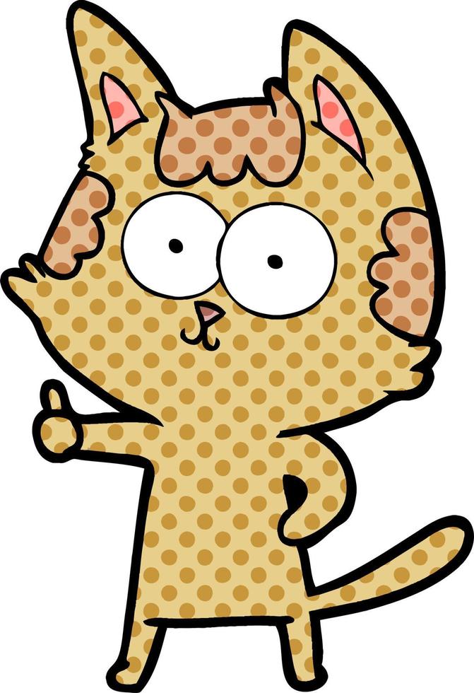 happy cartoon cat vector