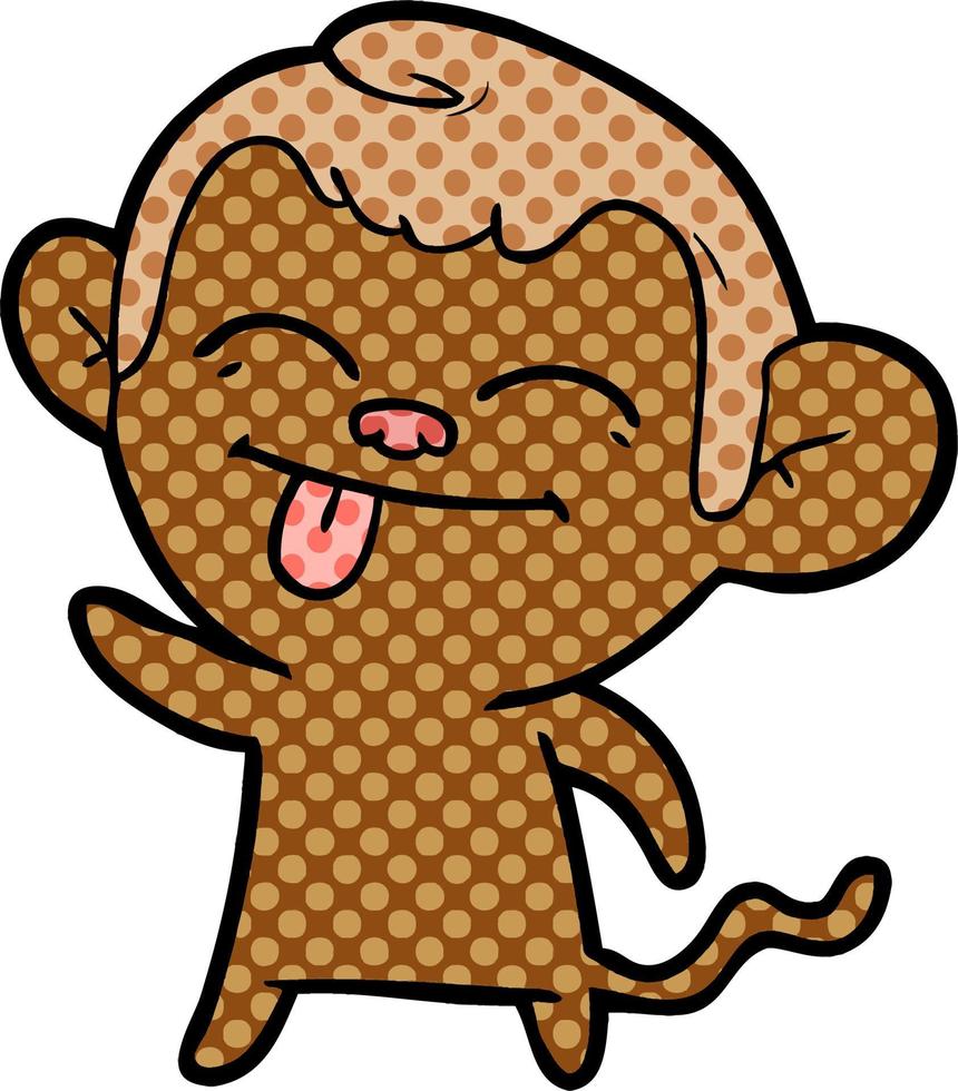 funny cartoon monkey vector