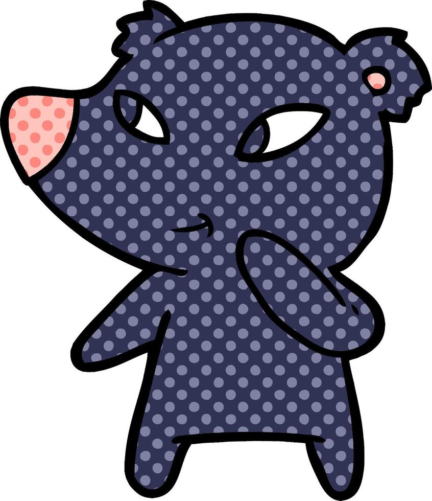 lindo oso de dibujos animados vector