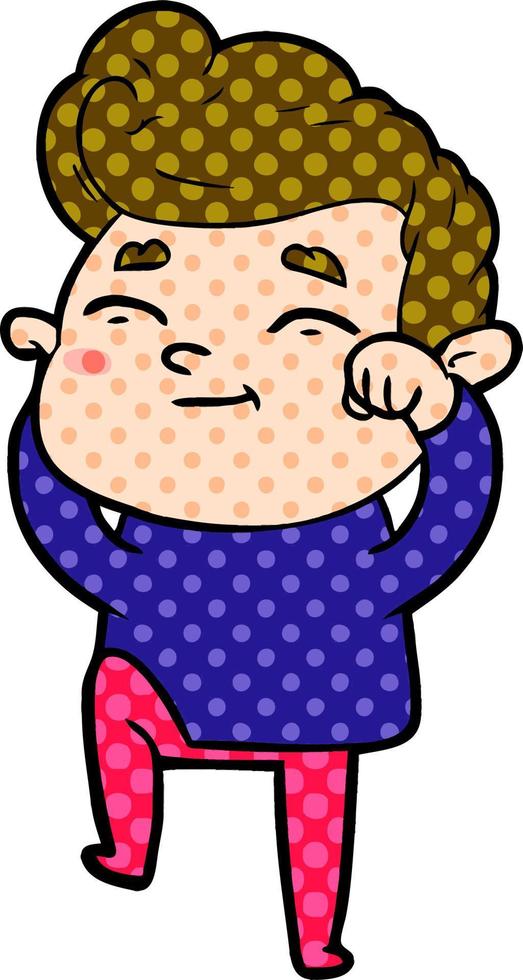 happy cartoon man vector