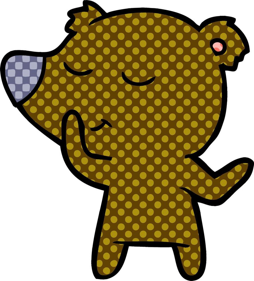 happy cartoon bear vector