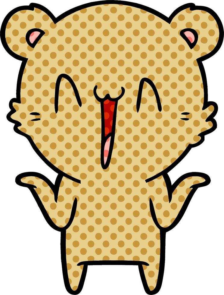 happy bear cartoon vector