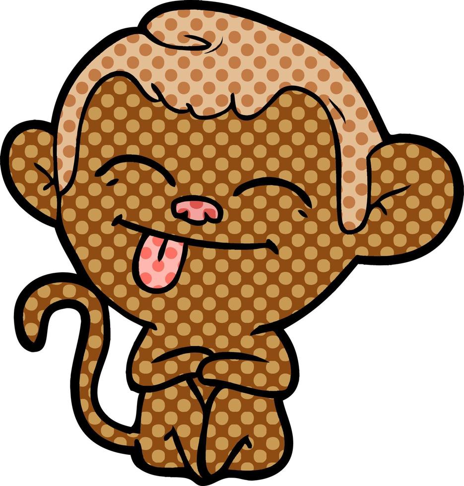 funny cartoon monkey vector