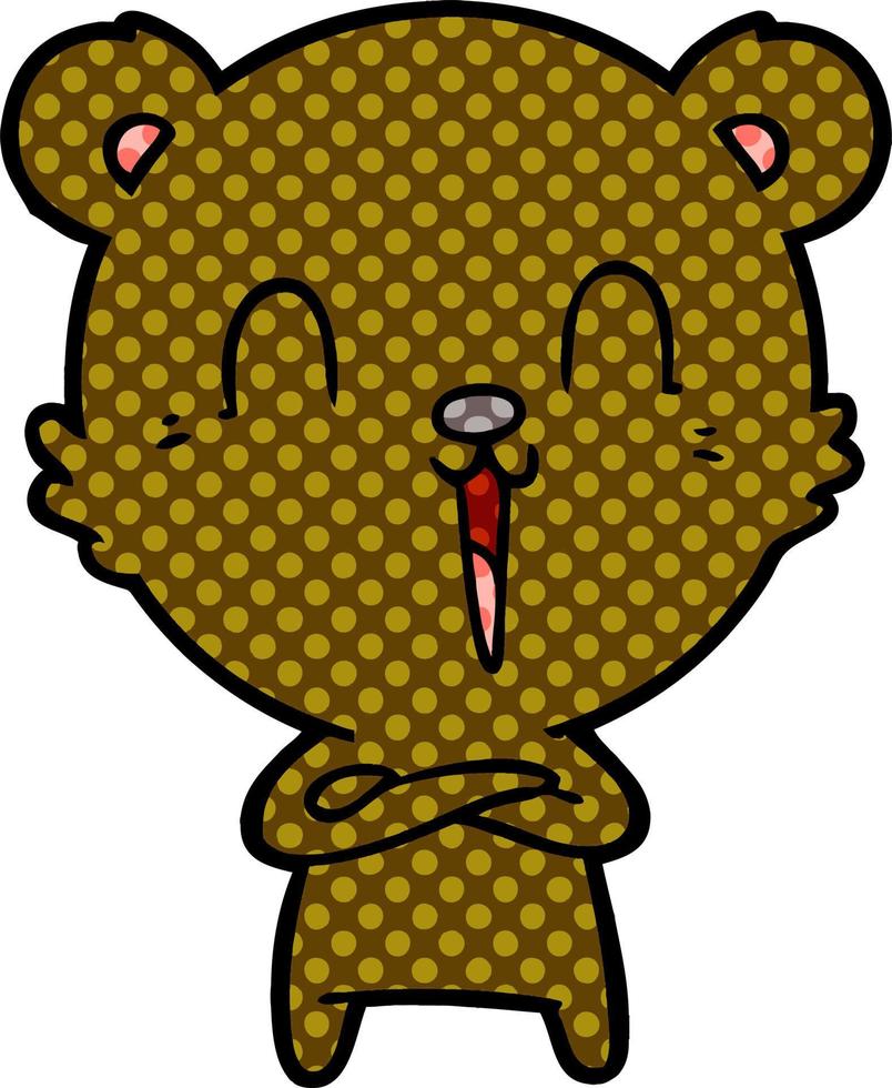 happy cartoon bear vector