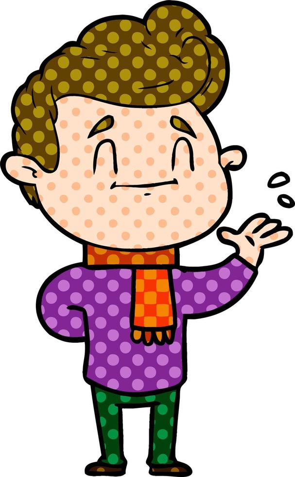 happy cartoon man vector