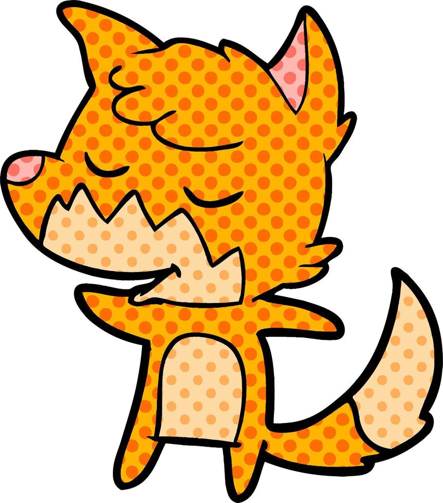 friendly cartoon fox vector