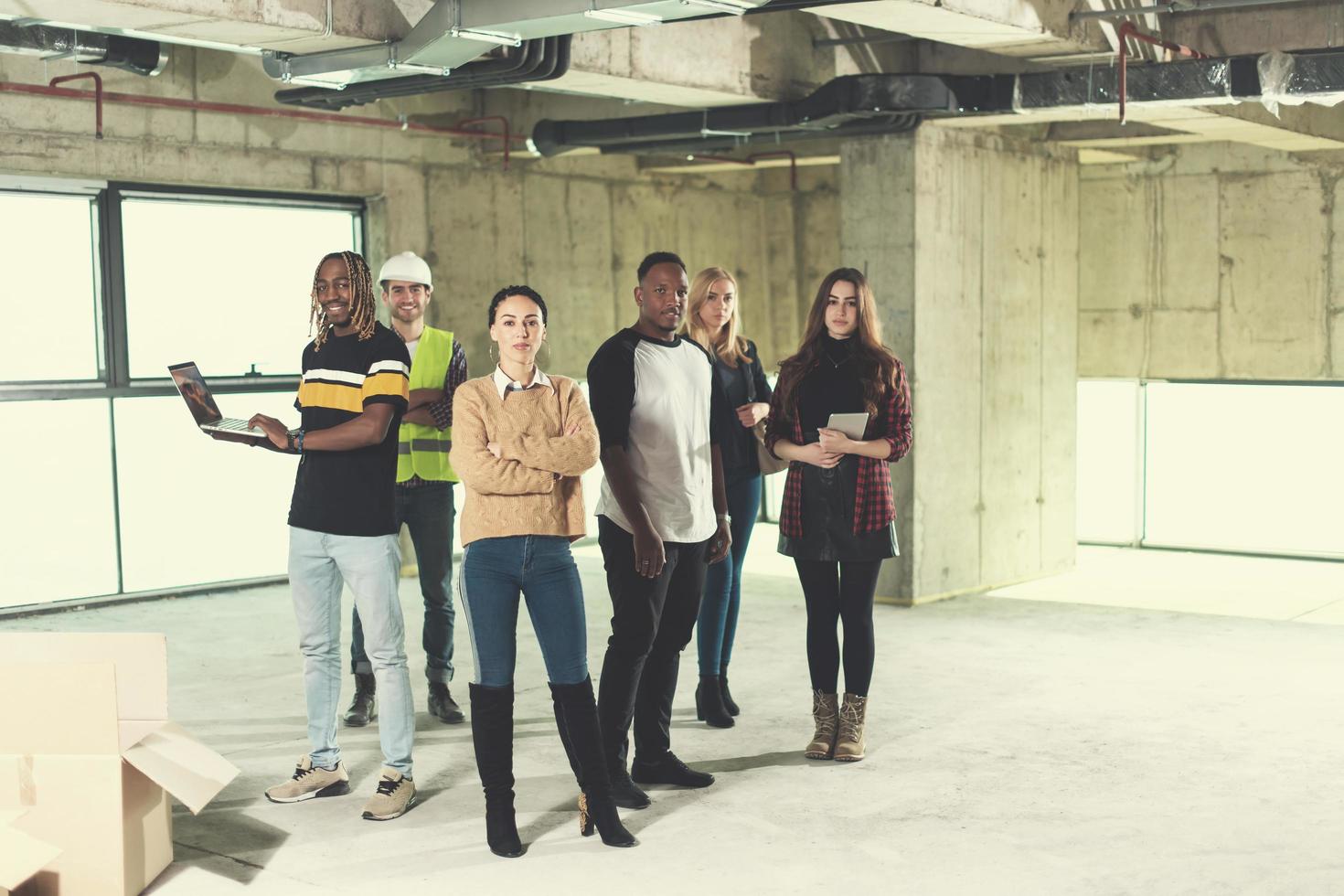 retrato de empresarios multiétnicos foto