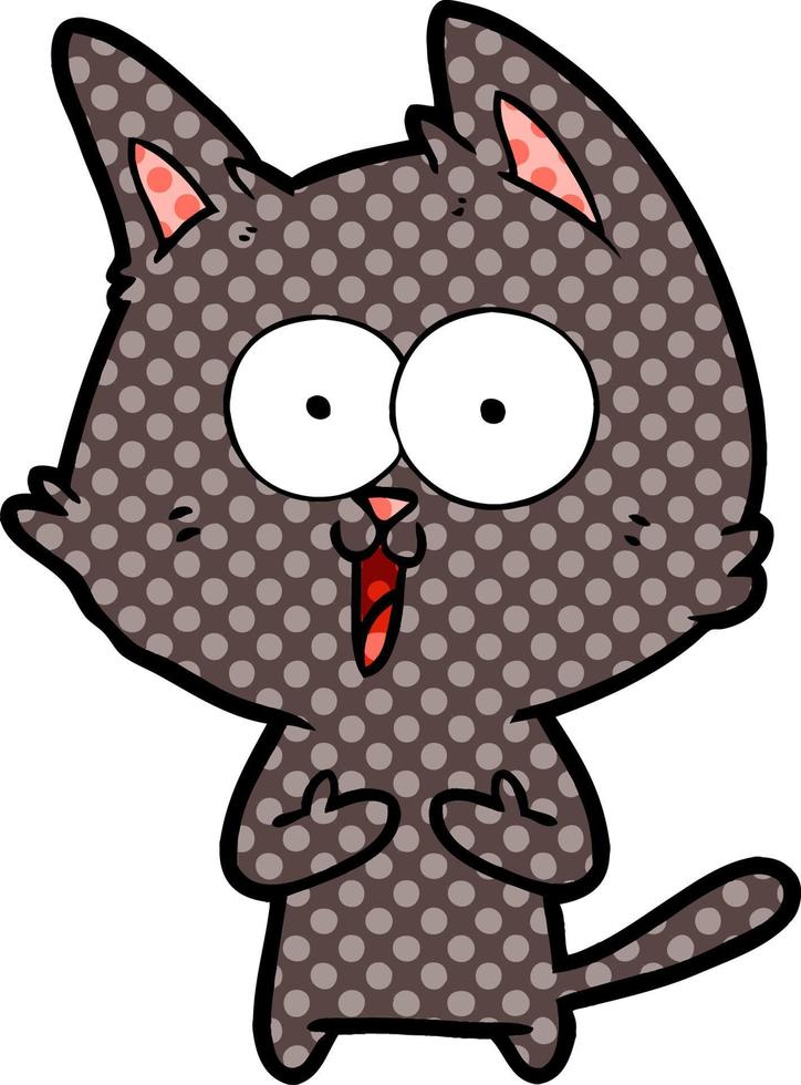 funny cartoon cat vector