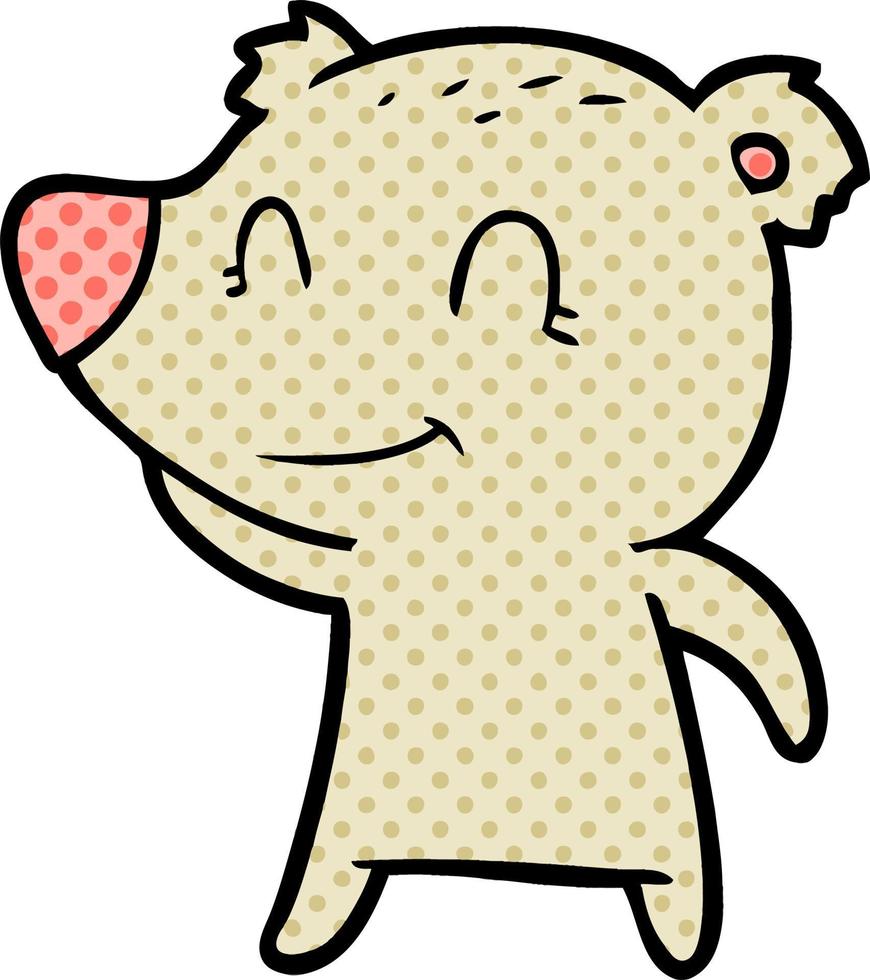 smiling bear cartoon vector