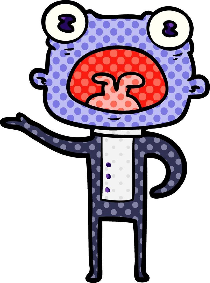 cartoon weird alien communicating vector