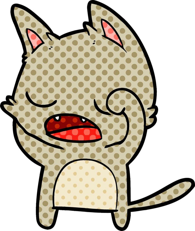 dibujos animados de gato parlante vector