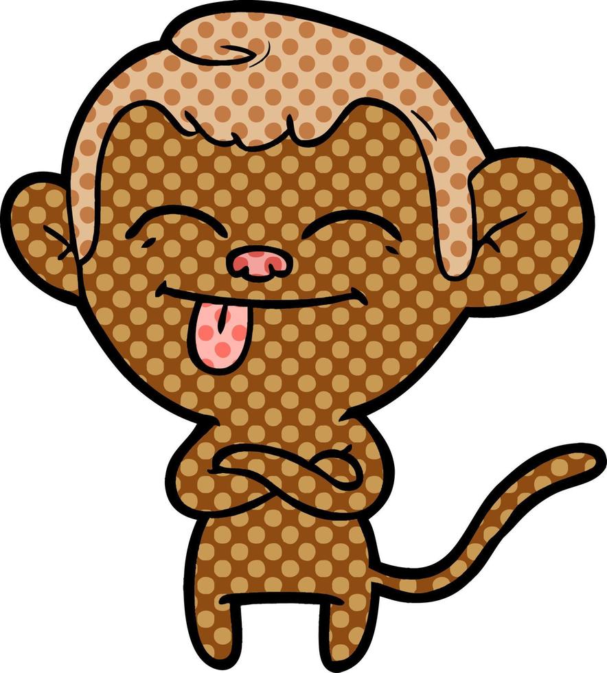 funny cartoon monkey vector