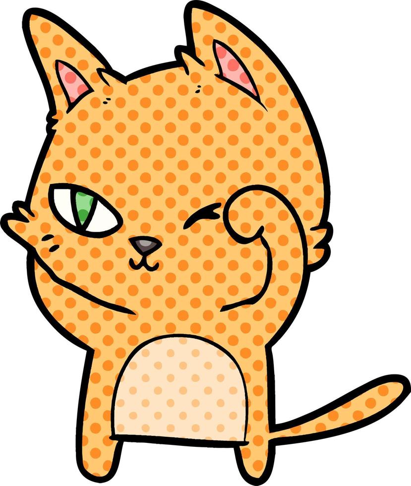 cartoon cat rubbing eye 12418423 Vector Art at Vecteezy