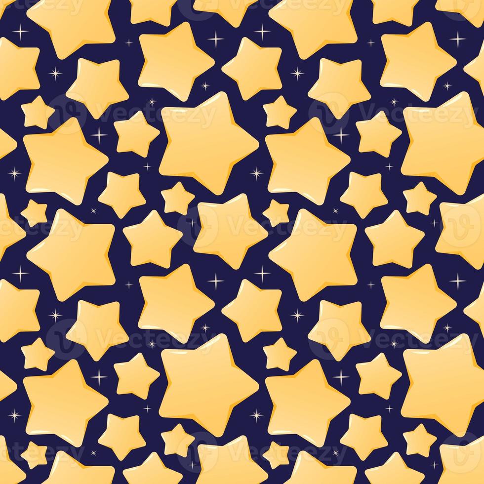 Seamless pattern with plump stars in cartoon style for kids 2 photo