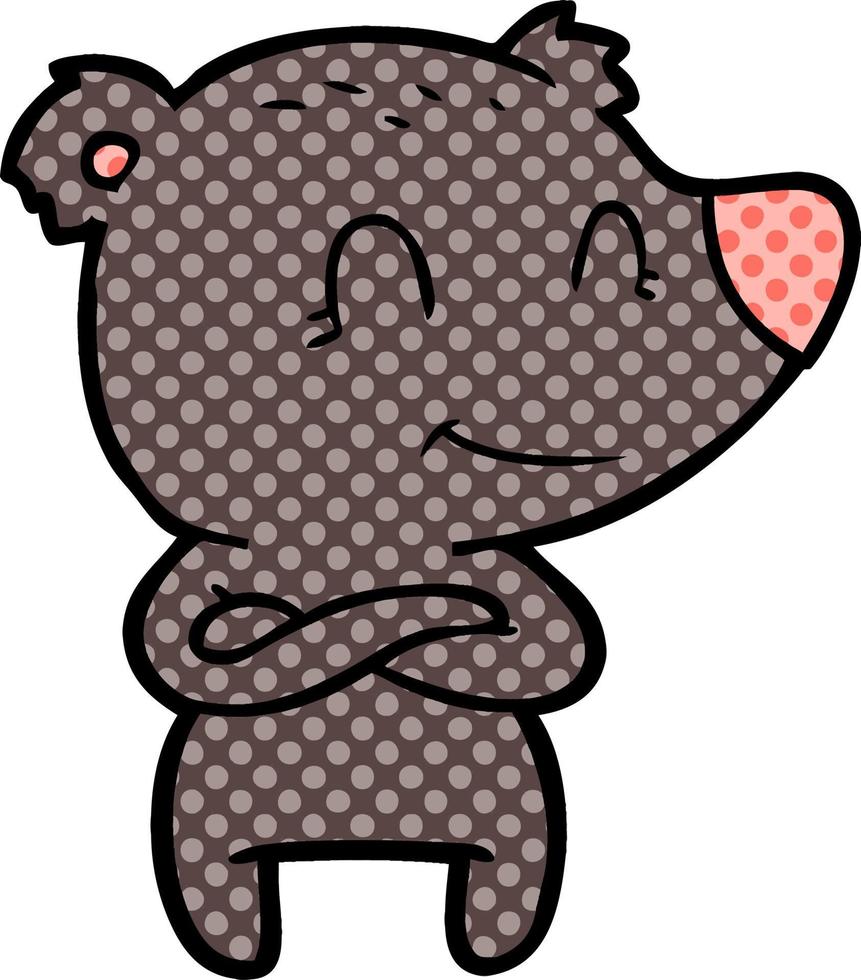 friendly bear cartoon vector