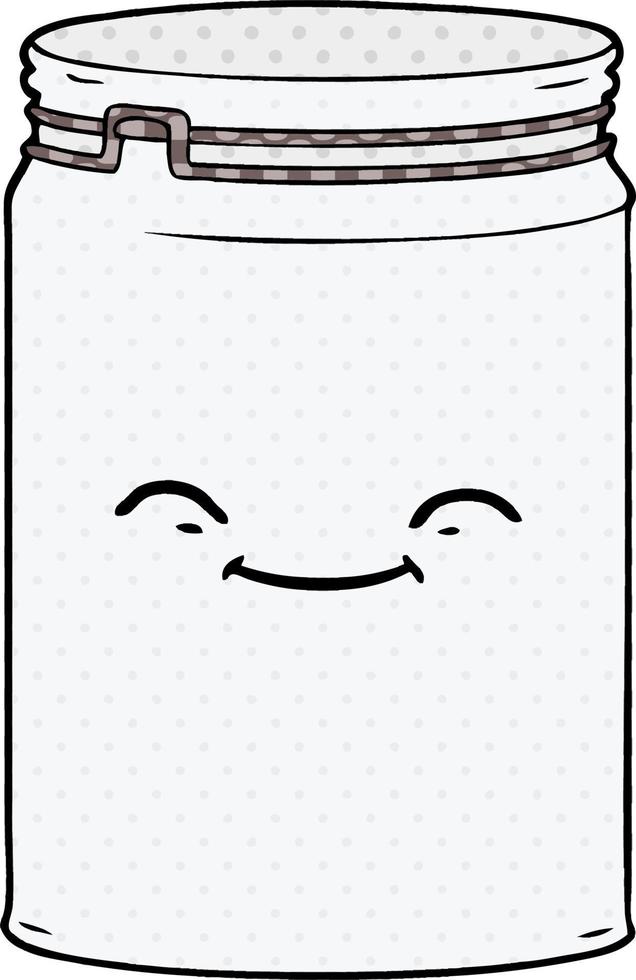 cartoon glass jar vector