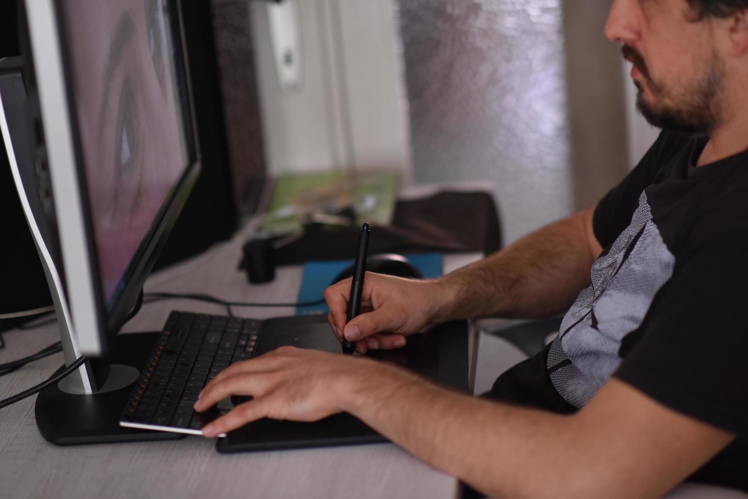 graphic designer at work photo